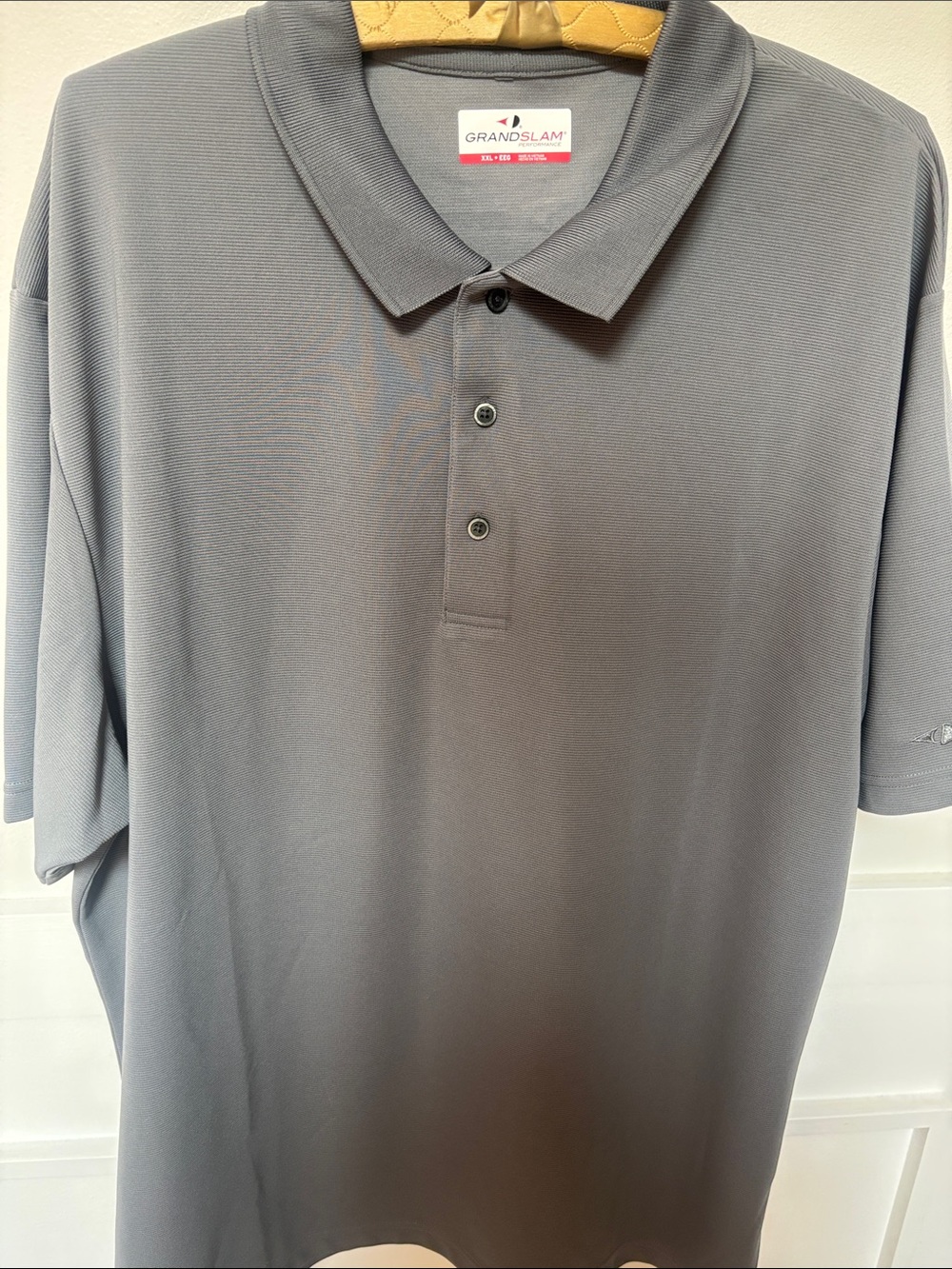 Grand Slam Men's Gray Performance Polo Shirt size XXL